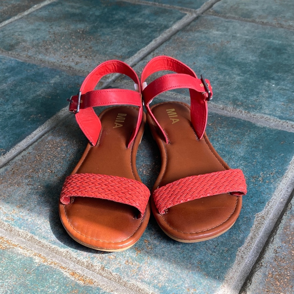 MIA Red and Brown Women's Sandals